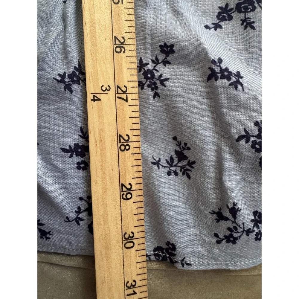 Aeropostale Blue Floral Tie Front Mini Dress Women's Medium Cottagecore - Picture 9 of 9